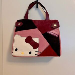 Hello Kitty Pink and Red Velvet Tote with Signature Bow